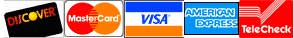 We Accept Credit Cards and Checks